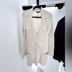 Gap long off white cardigan